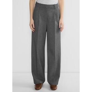 WILFRED Effortless Pants (Re)ssential Wide Leg Heather Charcoal Grey 0 Aritzia